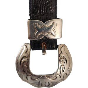 Kenneth Cole Vintage Black & silver Tone Ladies Belt